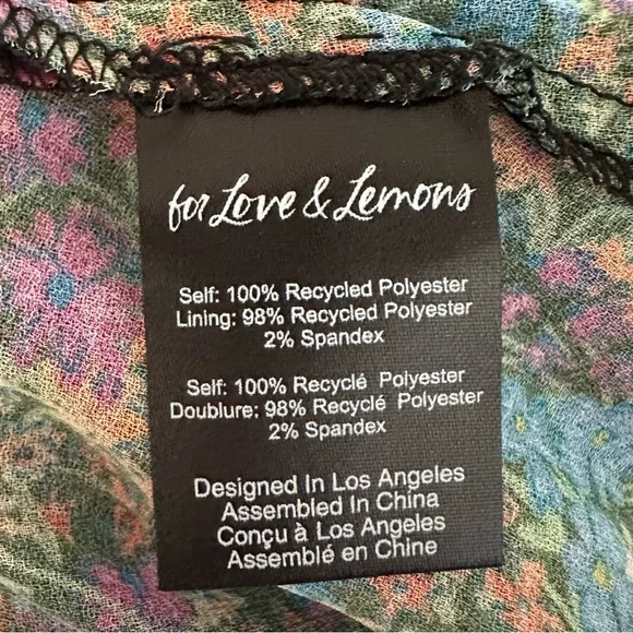 NWT For Love & Lemons Sheer Floral Brittany Dress – Size XS - Picture 15 of 16